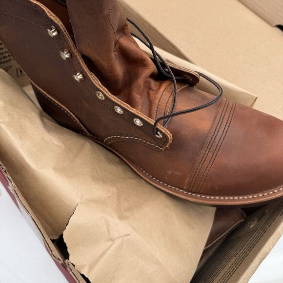 Red Wing Men's Iron Ranger 6-Inch Boot in Copper Rough & Tough Leather Boots 11